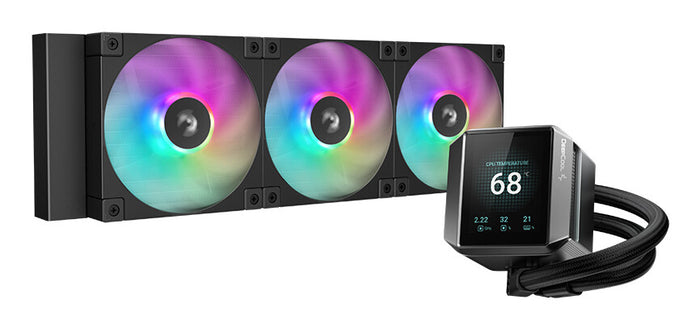 DeepCool MYSTIQUE 360 ARGB AIO Liquid Cooler | 360mm 2400 RPM 72.04 CFM PWM Fluid Dynamic Bearing (FDB) Black