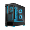 Fractal Design Pop Air RGB Tower PC Case Black, Cyan | Liquid Cooling Support