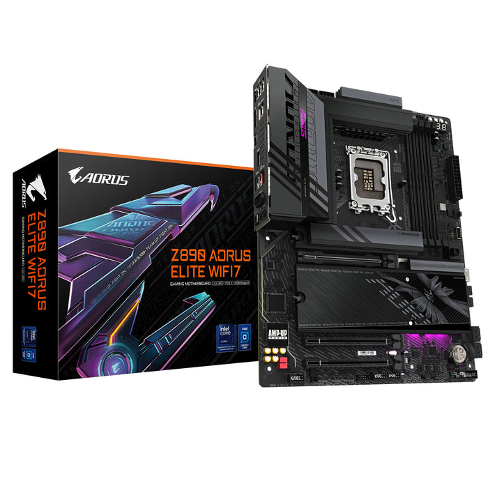 Gigabyte Z890 AORUS ELITE WIFI7 ATX Motherboard | LGA1851 | 4x DDR5 Slots | Wi-Fi 7