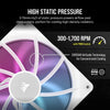 Corsair iCUE LINK RX140 RGB Case Fan | 140mm 1700 RPM 94.7 CFM PWM RGB Magnetic levitation bearing White