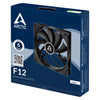 ARCTIC F12 Case Fan | 120mm 1350 RPM 53 CFM Fluid Dynamic Bearing (FDB) Black