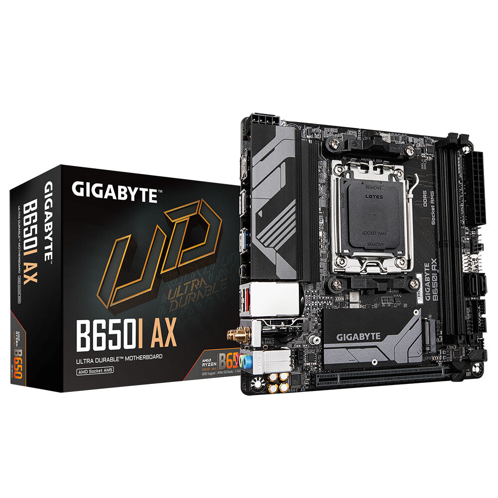 Gigabyte B650I AX mini ITX AMD Motherboard | AM5 Socket - 2 x DDR5 Memory Slots