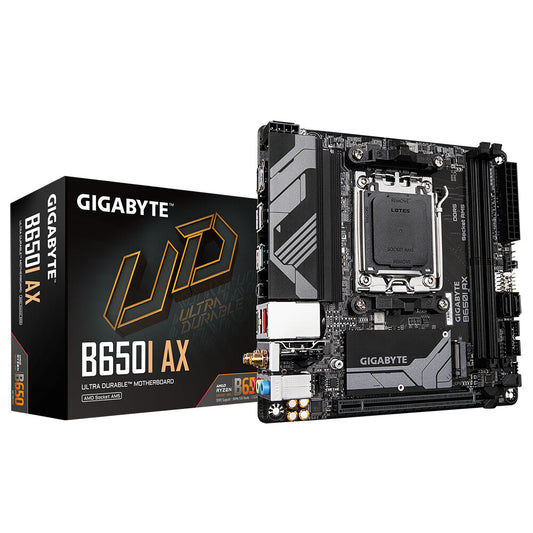 Gigabyte B650I AX mini ITX AMD Motherboard | AM5 Socket - 2 x DDR5 Memory Slots