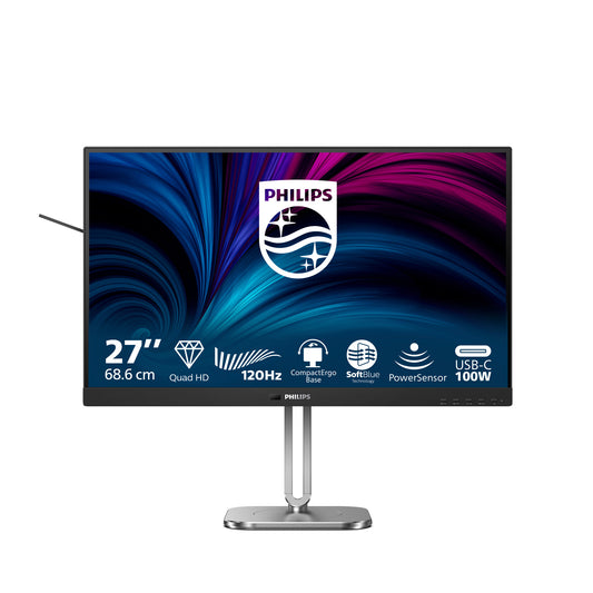 Philips 27B2U4601/00 computer monitor 68.6 cm (27") 2560 x 1440 pixels Quad HD LCD Grey