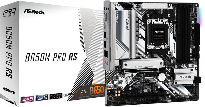 Asrock B650M Pro RS mATX Motherboard | AM5 | 4x DDR5 Slots