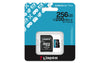 Kingston Technology 256GB microSDXC Canvas Go Plus Gen4 200MB/s A2 U3 V30 Card + Adapter