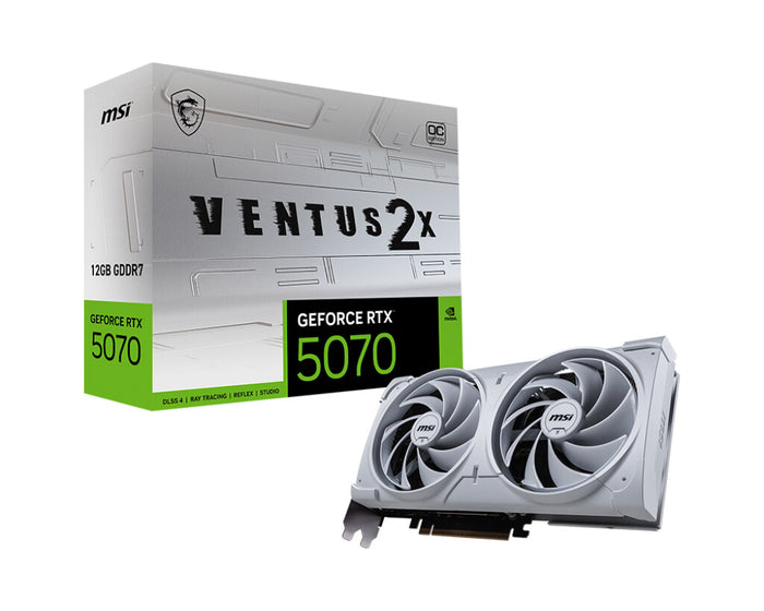MSI GeForce RTX 5070 12 GB GDDR7 Overclocked Graphics Card | PCIe 5.0 | 3 x DP and 1 x HDMI | Active Cooling