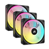 Corsair iCUE LINK QX120 3 Pack Case Fan | 120mm 2400 RPM 63.1 CFM PWM RGB Black