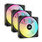 Corsair iCUE LINK QX120 3 Pack Case Fan | 120mm 2400 RPM 63.1 CFM PWM RGB Black