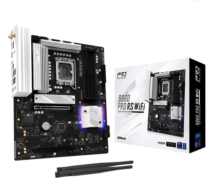 Asrock B860 Pro RS WiFi ATX Motherboard | LGA1851 | 4x DDR5 Slots | Wi-Fi 6E
