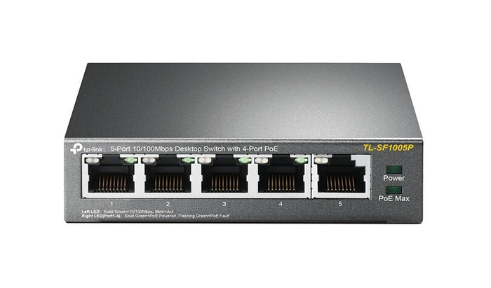 TP-Link 5-Port 10/100Mbps Desktop PoE Switch with 4-Port