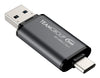 Team Group X1 USB 3.2 Gen1 USB flash drive 128 GB USB Type-A / USB Type-C 3.2 Gen 1 (3.1 Gen 1) Black, Grey