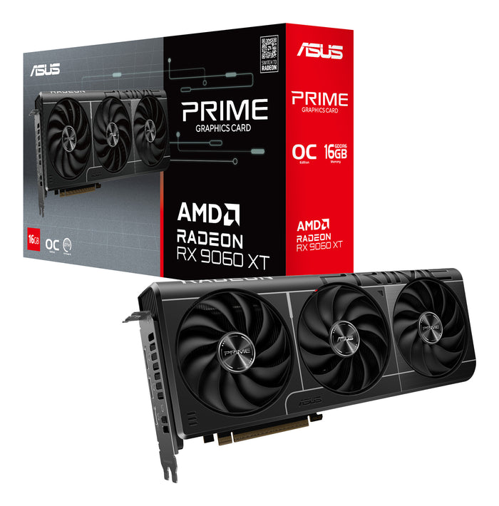ASUS Radeon RX 9060 XT 16 GB GDDR6 Overclocked Graphics Card | PCIe 5.0 | 2 x DP and 1 x HDMI | Active Cooling
