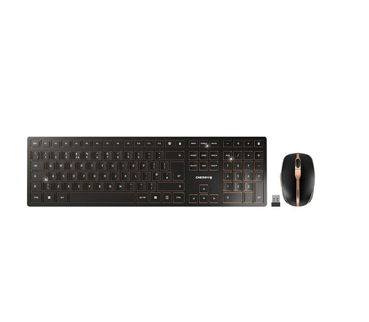 CHERRY DW 9100 SLIM Keyboard | Wireless, QWERTY, Black, Mouse Included