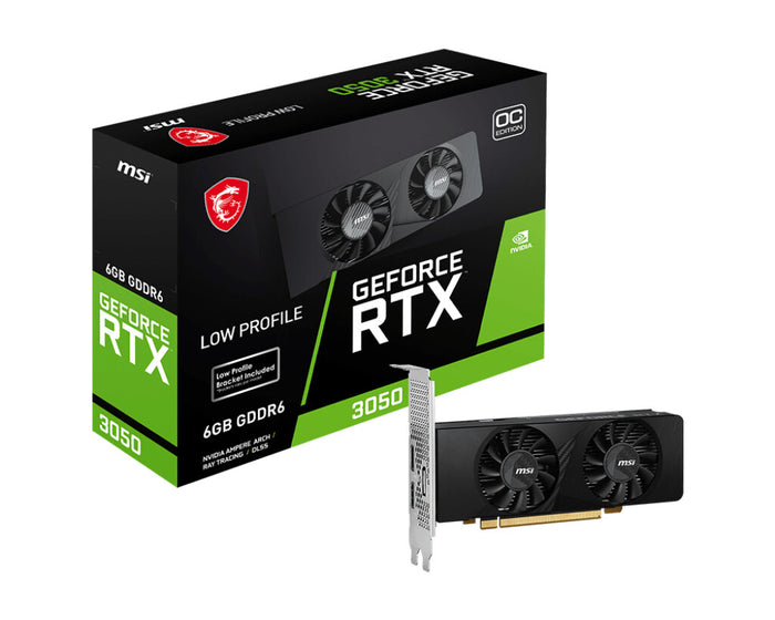 MSI GeForce RTX 3050 6 GB GDDR6 Overclocked Graphics Card | PCIe 4.0 x8 | 1 x DP and 2 x HDMI | Active Cooling