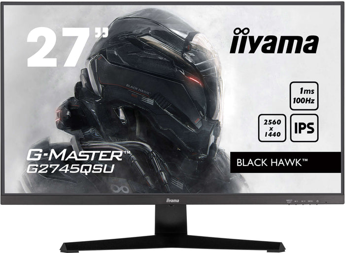 iiyama G-MASTER G2745QSU-B2 27" Wide Quad HD Gaming Monitor | 2560 x 1440 100Hz 1ms HDMI