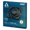 ARCTIC P14 Slim Pressure-optimised Fan | 140mm 1800 RPM 52 CFM PWM Fluid Dynamic Bearing (FDB) Black