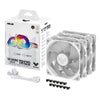 ASUS TUF GAMING TR120 ARGB 3IN1 White Cooler | 120mm 2000 RPM 77.4 CFM RGB Hydraulic Bearing White