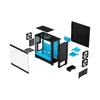 Fractal Design Pop Air RGB Tower PC Case Black, Cyan | Liquid Cooling Support
