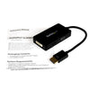 StarTech.com Travel A/V adapter: 3-in-1 DisplayPort to VGA DVI or HDMI converter
