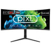 piXL CM34C7 34 Inch Ultrawide Gaming Monitor, 165Hz, 1.5ms, 3440x1440, HDMI, DisplayPort, USB Type-C, USB-B, USB-A x 2, Audio, Curve R1500, Height Adjustable, 3 Year Warranty computer monitor 86.4 cm (34") 3440 x 1440 pixels UltraWide Quad HD LED Black