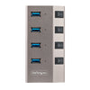 StarTech 4-Port Self-Powered USB-C Hub with Individual On/Off Switches, USB 3.0 5Gbps Expansion Hub w/Power Supply, Desktop/Laptop USB-C to USB-A Hub, USB Type C Hub w/BC 1.2