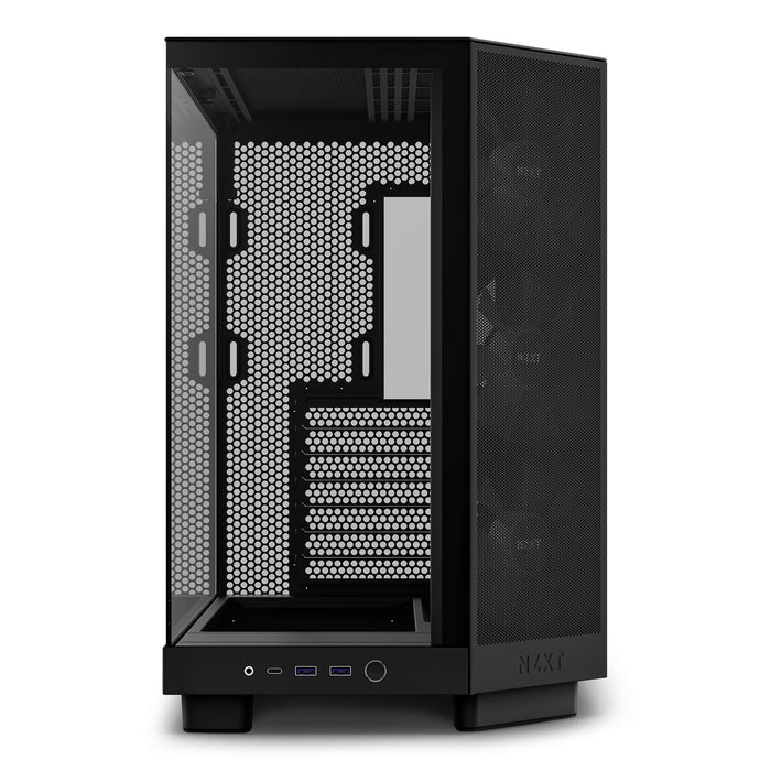 NZXT H6 Air Flow RGB Midi Tower PC Case Black | Liquid Cooling Support