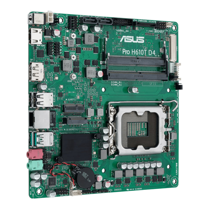 ASUS Pro H610T D4-CSM Thin Mini ITX Motherboard | LGA1700 | 2x DDR4 Slots