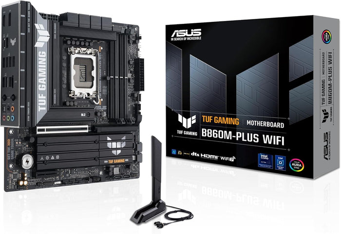 ASUS TUF GAMING B860M-PLUS WIFI mATX Motherboard | LGA1851 | 4x DDR5 Slots | Wi-Fi 7