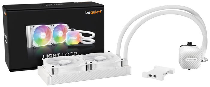be quiet! LIGHT LOOP 240mm AIO Liquid Cooler | 240mm 61.8 CFM PWM RGB White