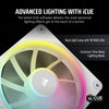 Corsair iCUE LINK LX120 3 Pack Case Fan | 120mm 2400 RPM 69.9 CFM PWM RGB Magnetic levitation bearing White
