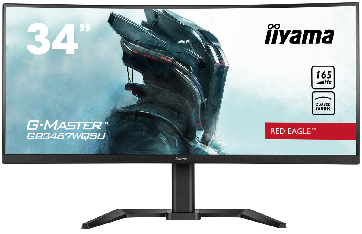 iiyama G-MASTER GB3467WQSU-B5 34" UltraWide Quad HD Curved Gaming Monitor | 3440 x 1440 165Hz HDMI DP