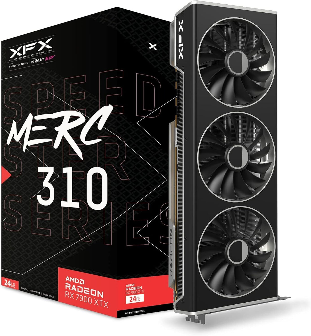XFX Radeon RX 7900 XTX 24 GB GDDR6 Graphics Card | PCIe 4.0 | 3 x DP and 1 x HDMI | Active Cooling