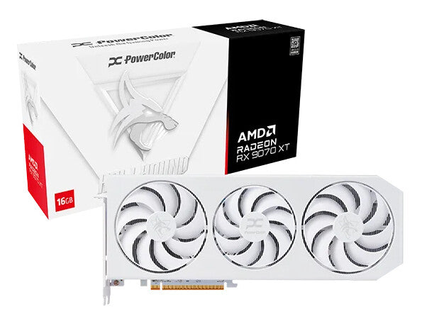 PowerColor Hellhound Radeon RX 9070 XT Spectral White AMD 16 GB GDDR6