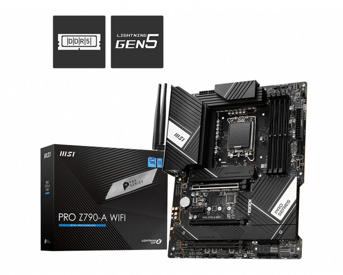 MSI PRO Z790-A WIFI ATX Motherboard | LGA1700 | 4x DDR5 Slots | Wi-Fi 6E