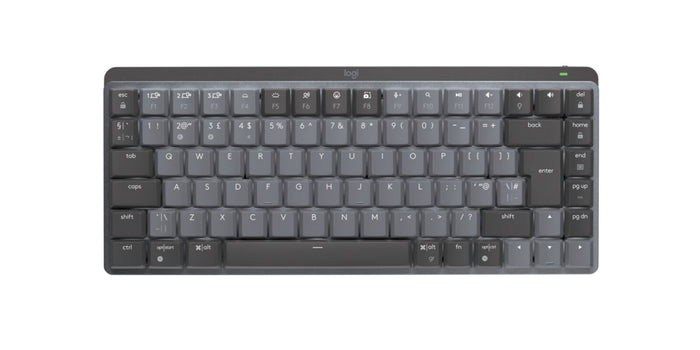 Logitech MX Mini Mechanical Mechanical Keyboard | Wireless, QWERTY, Graphite, Backlit