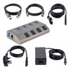StarTech 4-Port Self-Powered USB-C Hub with Individual On/Off Switches, USB 3.0 5Gbps Expansion Hub w/Power Supply, Desktop/Laptop USB-C to USB-A Hub, USB Type C Hub w/BC 1.2