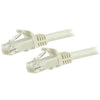 StarTech 15m CAT6 Ethernet Cable - White CAT 6 Gigabit Ethernet Wire -650MHz 100W PoE RJ45 UTP Network/Patch Cord Snagless w/Strain Relief Fluke Tested/Wiring is UL Certified/TIA