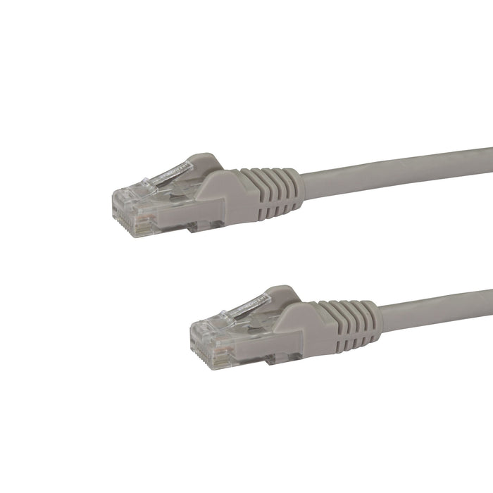 StarTech 75ft CAT6 Ethernet Cable - Gray CAT 6 Gigabit Ethernet Wire -650MHz 100W PoE RJ45 UTP Network/Patch Cord Snagless w/Strain Relief Fluke Tested/Wiring is UL Certified/TIA