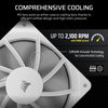 Corsair RS120 Case Fan | 120mm 2100 RPM 72.8 CFM PWM White