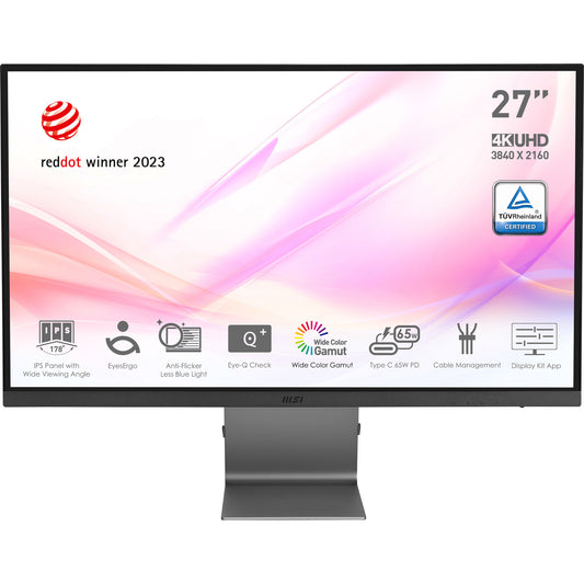 MSI Modern Modern MD271UL 27" 4K Ultra HD Monitor | 3840 x 2160 60Hz USB-C HDMI DP