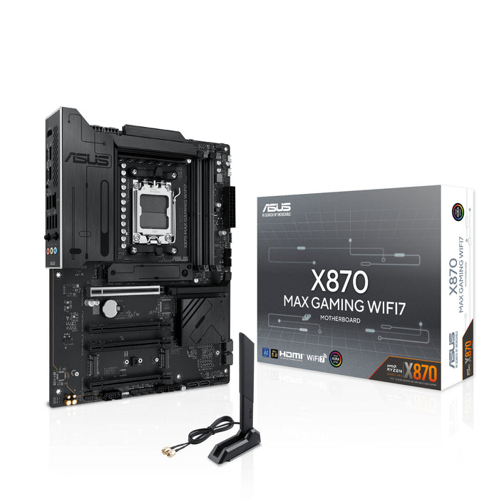 ASUS X870 MAX GAMING WIFI7 ATX Motherboard | AM5 | 4x DDR5 Slots | Wi-Fi 7