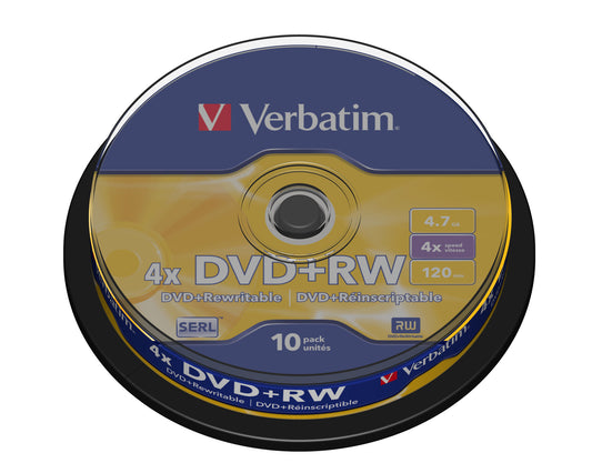 Verbatim Blank DVD+RW Matt Silver 4.7 GB 10 pc(s)