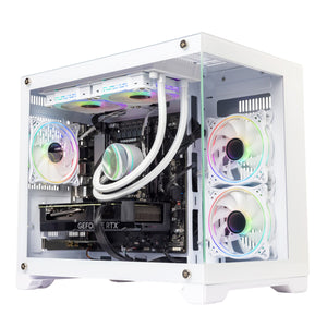 GTR Gaming PC | Intel Core i7-12700KF | RTX 5060 8GB | 32GB DDR4 3600MHz | 1TB NVMe SSD | 600W 80+ Bronze PSU | Wi-Fi | Windows 11 Home | AIO Cooled | ARGB Case - White