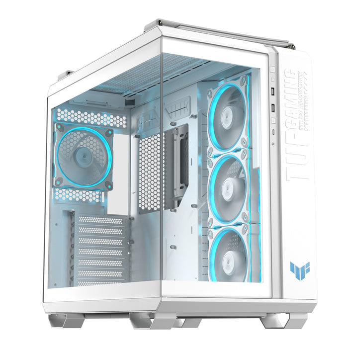 ASUS TUF GAMING GT502 Horizon TG ARGB White Midi Tower PC Case White | Liquid Cooling Support