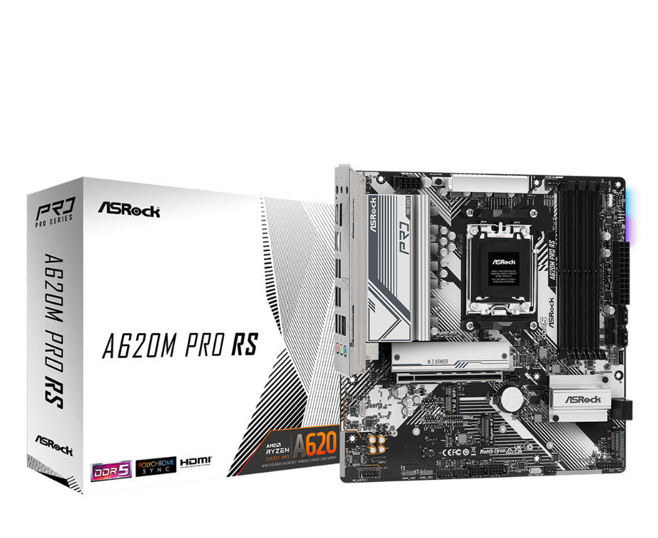 Asrock A620M Pro RS AMD A620 Socket AM5 micro ATX
