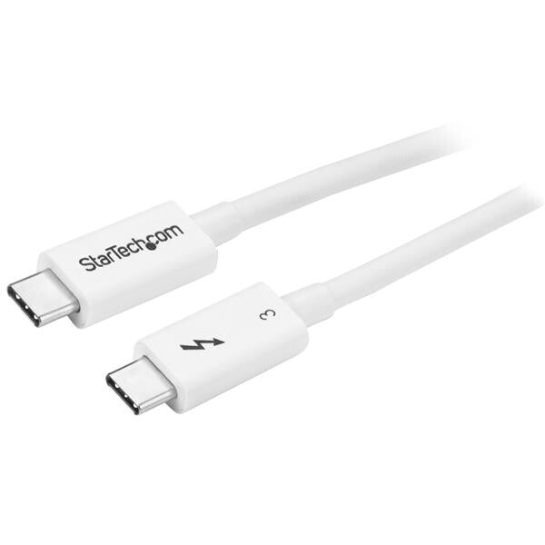 StarTech Thunderbolt 3 Cable - 40Gbps - 0.5m - White - Thunderbolt, USB, and DisplayPort Compatible