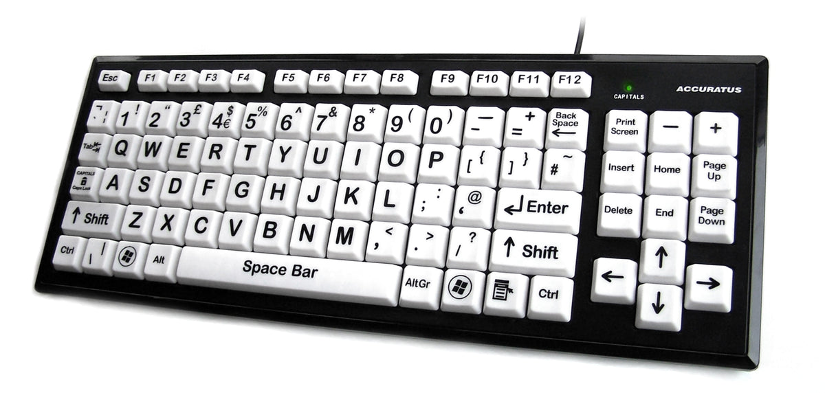 Accuratus KYB-MON2BLK-UCUH keyboard USB QWERTY English Black, White