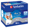Verbatim Blank Blu-Ray Disc BD-R SL 25GB 6x Printable 10 Pack Jewel Case 10 pc(s)