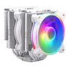 Cooler Master 622 Halo White CPU Cooler | 120mm 2050 RPM 51.88 CFM PWM RGB Rifle bearing White